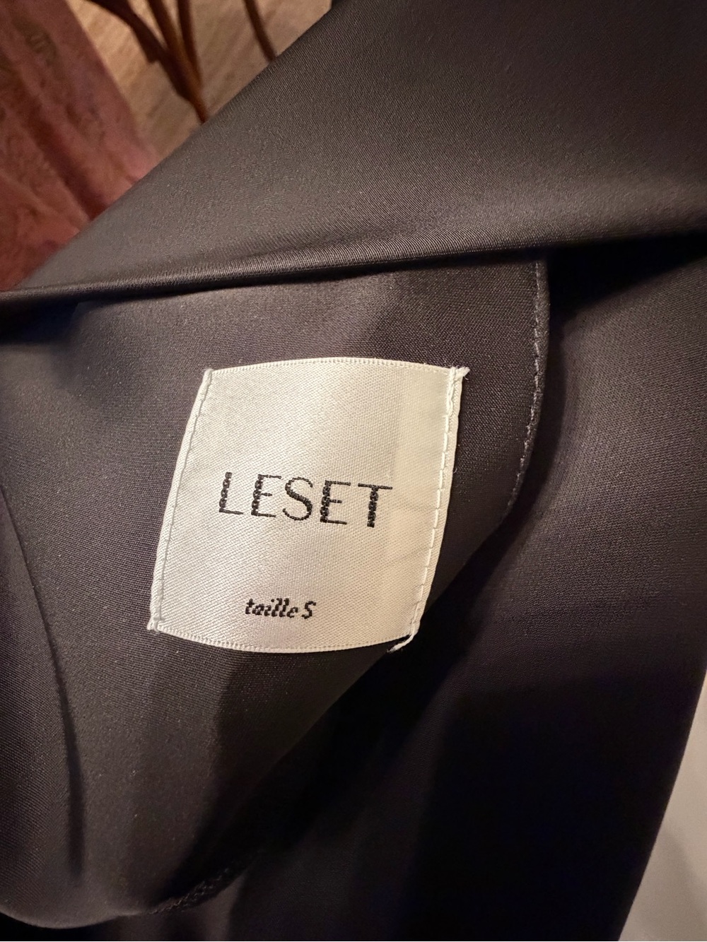 Le Set Barb Satin Black Long Sleeve Black Backless Midi Dress Small - Picture 6 of 7